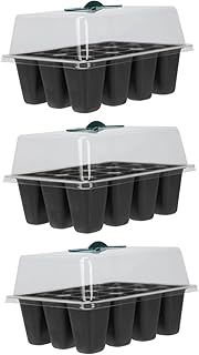 Musisaly 3 pièces 12 12 trous boîte de semis récipients en plastique transparent