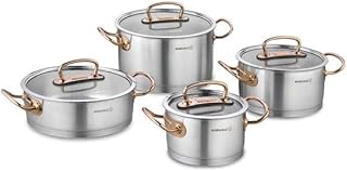 Korkmaz proline | 8 pièces set de casseroles marmite ustensiles de cuisine