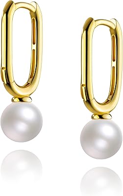 Boucles d'oreilles pendantes en perles pour femmes, petites créoles de 6 mm, boucles