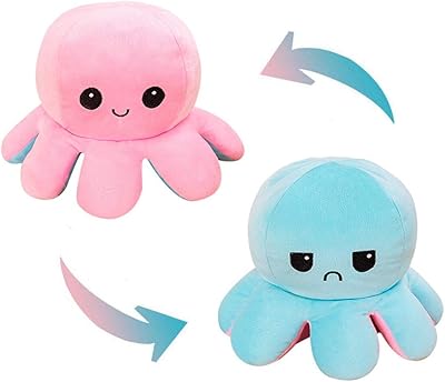 Poupée pieuvre en peluche réversible akod, joli animal en peluche, bon cadeau