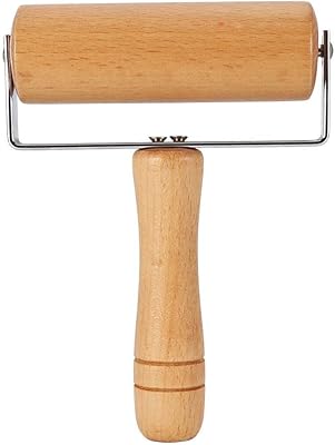 Rouleau en bois acv avec poignée confortable pour pâte, pâtisserie et pain