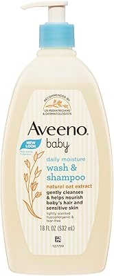 Lavage et shampoing pour bébé aveeno 18 fl oz (532 ml)