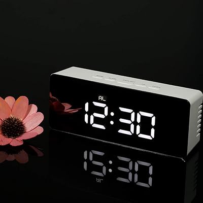 Réveil numérique led multifonction à intensité variable decdeal et veilleuse avec thermomètre