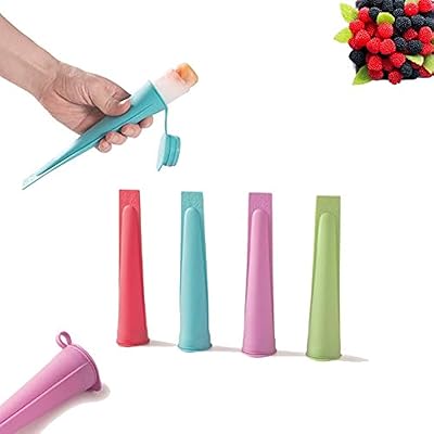 Moule à sucettes, moule à glace en silicone avec couvercles attachés, tube