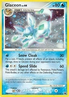 Pokemon - glaceon (5) - majestic dawn - reverse holo