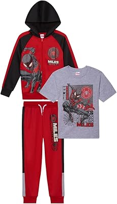 Ensembles 3 pièces de pantalons en polaire spider-man pour garçons sweat