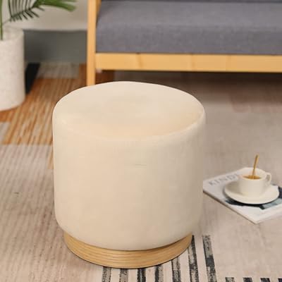 Tabouret rond en velours hollandais de 15" tabouret rembourré portable avec base