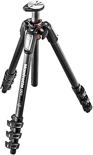 Trépied manfrotto 055 à 4 sections avec support horizontal en fibre de carbone