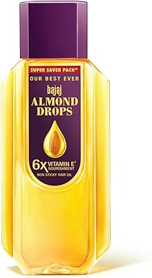 Huile capillaire aux gouttes d'amande bajaj, paquet de 1, 650 ml