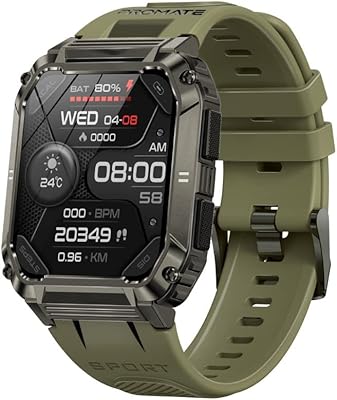 Montre intelligente promate, tracker d'activité bluetooth 5.1 robuste avec écran tft de 1,97