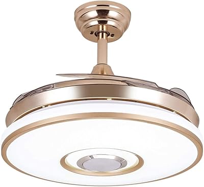 Lumière de ventilateur bluetooth ultra-mince moderne à led, lustre de ventilateur audio
