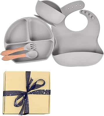 Ensemble d'alimentation pour bébé en silicone swift avec boîte cadeau | 5 pièces