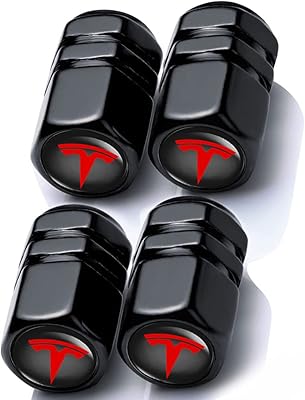 Couvre-valves de pneu snellsweet tesla model s/3/y, couvercle anti-poussière de coffre résistant à