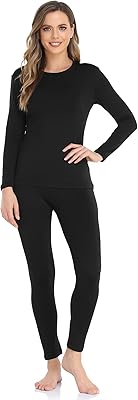Sous-vêtement thermique pour femme, caleçon long avec couche de base doublée en polaire