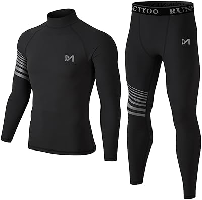 Ensemble de sous-vêtements thermiques pour hommes, ensemble de sous-vêtements de compression basiques longs
