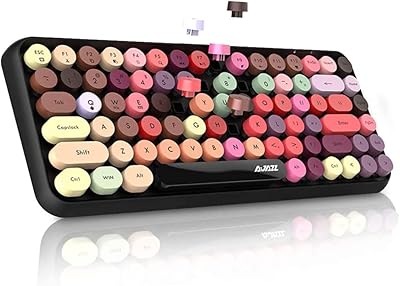 Clavier bluetooth sans fil 308i 84 touches, design rond mignon, compatible avec windows