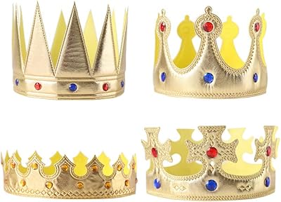 Alipis 4 pièces enfants roi couronnes cheveux porter fête faveur costume roi héritier