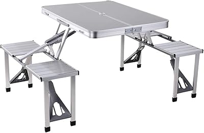 Table pliable avec chaises pour les voyages et la maison