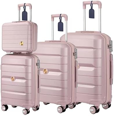 Ensemble de 3 bagages à coque rigide et léger serrure tsa