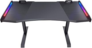 Bureau de jeu cougar mars, réglable en hauteur, cadre en acier, zone