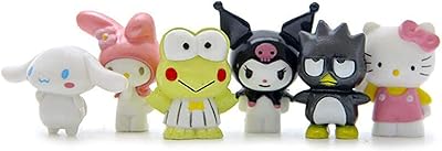 6 pièces de figurines d'animaux mignonnes et belles, mini figurines d'animaux et ensemble