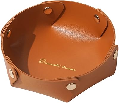 Xingmei hommes femmes plateau de rangement en cuir plateau de rangement de bureau