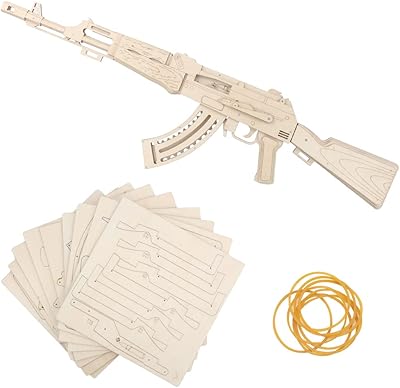 Puzzle en bois 3d, kit de jouets en bois de fusil ak47 pour