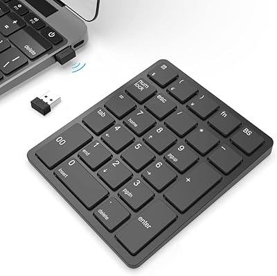 Clavier bluetooth sans fil 26 touches rechargeables 10 24 ghz numérique de saisie