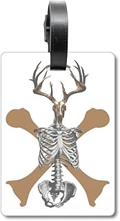 Visage de cerf corps os humains étiquette de sac de valise carte de bagage étiquette d'écusson suspendue. Diaytar : Votre source de bonnes affaires en ligne