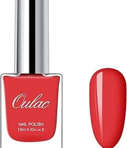 Vernis à ongles non toxique olac - facile à décoller et à séchage rapide, vernis à ongles biologique à base d'eau, respirant, végétalien, brillant, 12 ml, rouge. Électroménager, mode, beauté... Diaytar a tout en stock