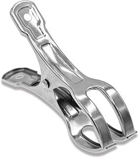 PINCES À SERVIETTES DE PLAGE QUIDEL EN ACIER INOXYDABLE, 10 PIÈCES DE 4,3