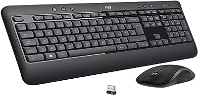 Ensemble clavier et souris sans fil avancé logitech mk540 pour système d'exploitation windows
