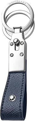 Porte-clés vestimentaire avec anneau, bleu, 115 mm, mont blanc sartorial