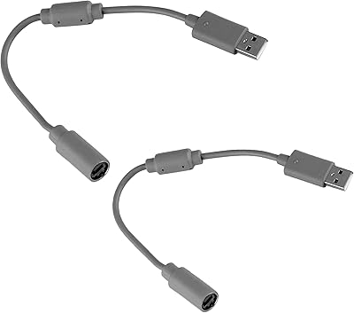 Câble adaptateur détachable xbox 360, paquet de 2 câbles de dongle usb détachables pour manettes filaires microsoft xbox 360. Diaytar Sénégal : L'e-commerce qui vous ressemble