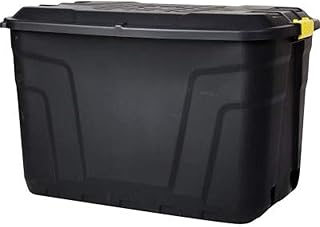 Corbeille de rangement à roulettes strata 190 litres, noir, 99,7 x 59 x