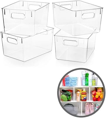 Bacs de rangement en plastique pescador - paquet de 6 bacs de rangement