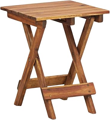 Fidaxl support à plantes pliable en bois d'acacia massif pour le jardinage le jardin