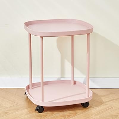 Chariot pivotant en métal winbo à 2 niveaux avec roulettes pour salon, cuisine