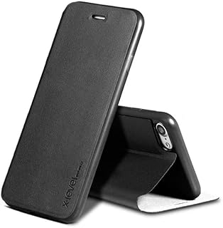 Étui à rabat en cuir x-level vibe color avec protecteur d'écran pour iphone