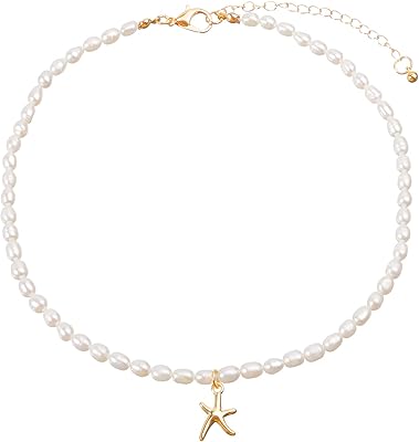 Collier de perles d'eau douce naturelles pour femmes, collier de mode plaqué or