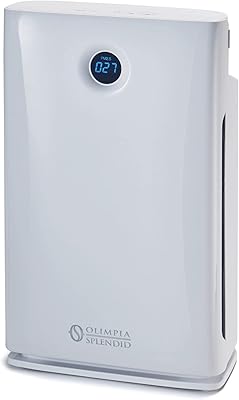 Purificateur d'air olympia splendid 99350 aura d avec lumière uv, ioniseur hepa, filtres