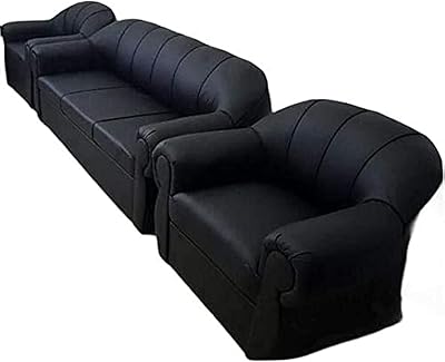 Ensemble de canapé 5 places en simili cuir mp furniture (noir)