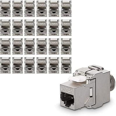Fiches de module decurve® keystone - 24 pièces prise keystone blindée cat6a rj45