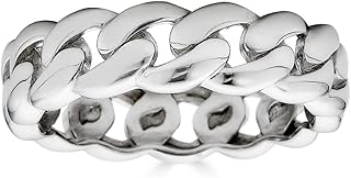 Bague en argent sterling 925 de mariage cubaine pour homme ou femme