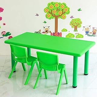 Ensemble table et chaises rectangulaires rbw toys pour enfants bureau long en plastique