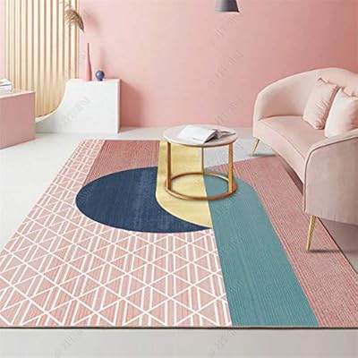 Tapis de sol moderne antidérapant en velours cristal avec une texture légère