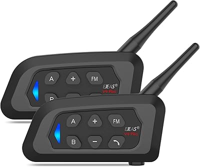 Casque d'interphone bluetooth pour moto aegis v4 plus 2 pilotes 1200