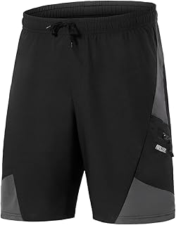 Short de vélo de montagne vtt arsuxeo pour hommes avec doublure rembourrée, short