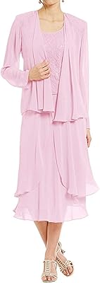 Robe pour mère de la mariée avec veste en mousseline à manches longues