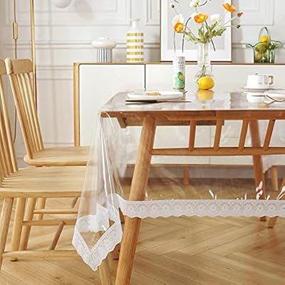 Nappe rectangulaire en plastique transparent, protecteur en pvc, imperméable et résistante à l'huile